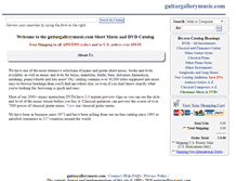 Tablet Screenshot of guitargallerymusic.com